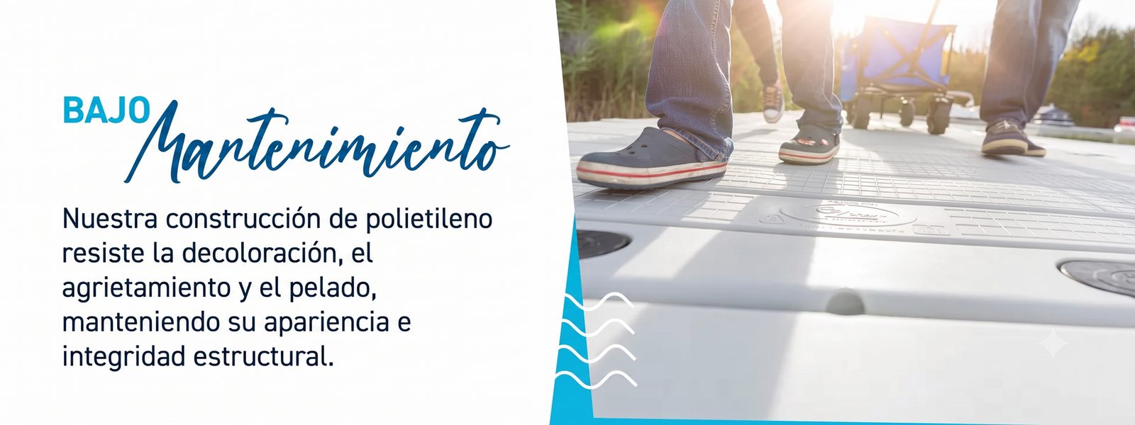 Ilustración de sistema flotante modular EZ-Dock
