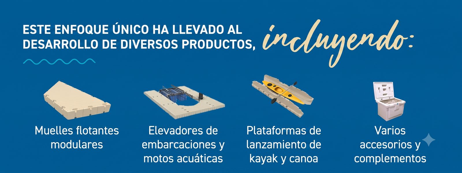 Ilustración de muelle flotante modular EZ-Dock